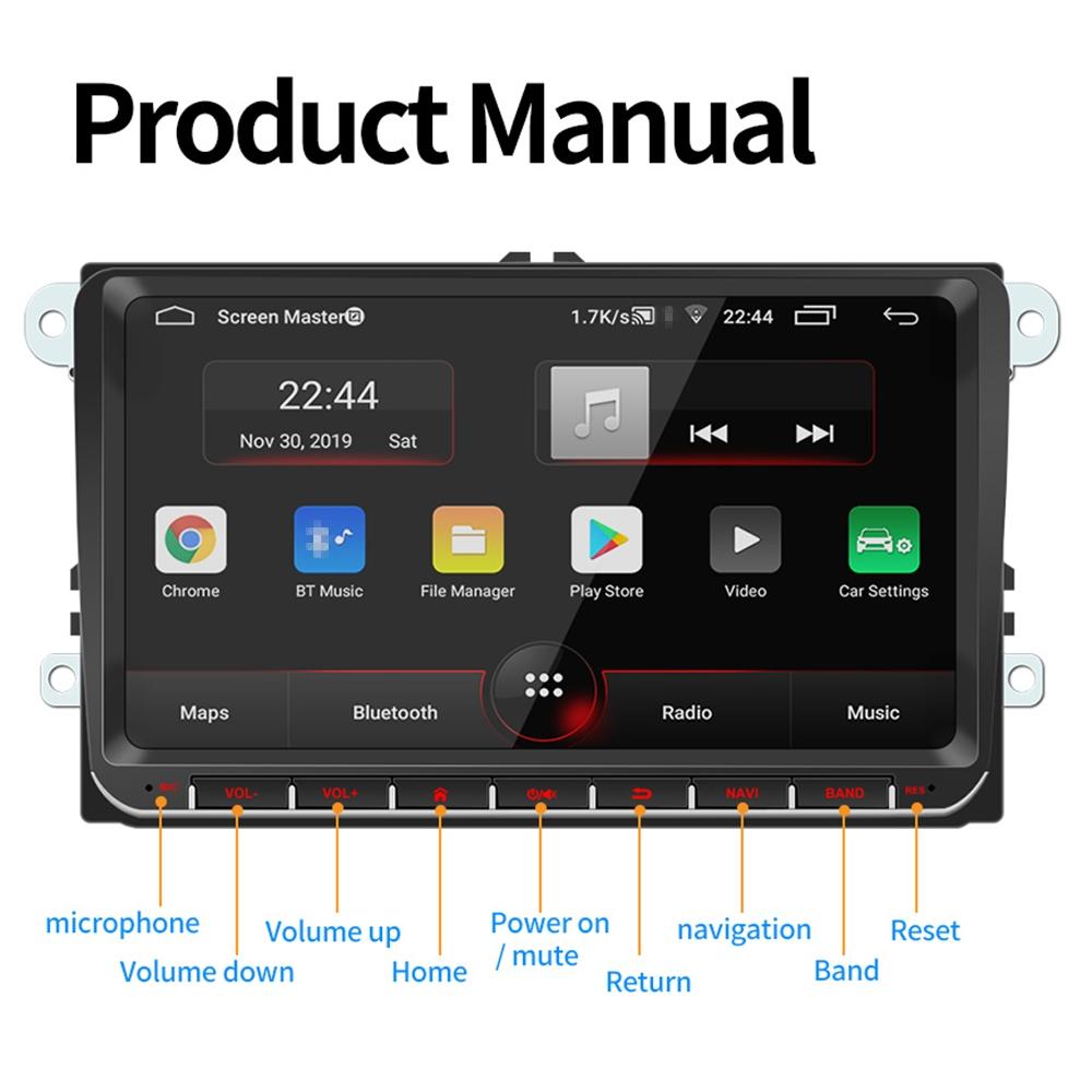 9 Inch Android 8.1 Car Radio Receiver For Volkswagen - Fm Bluetooth Gps Wifi Tf Card - Decoding 3