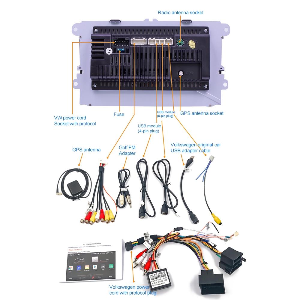 9 Inch Android 8.1 Car Radio Receiver For Volkswagen - Fm Bluetooth Gps Wifi Tf Card - Decoding 11