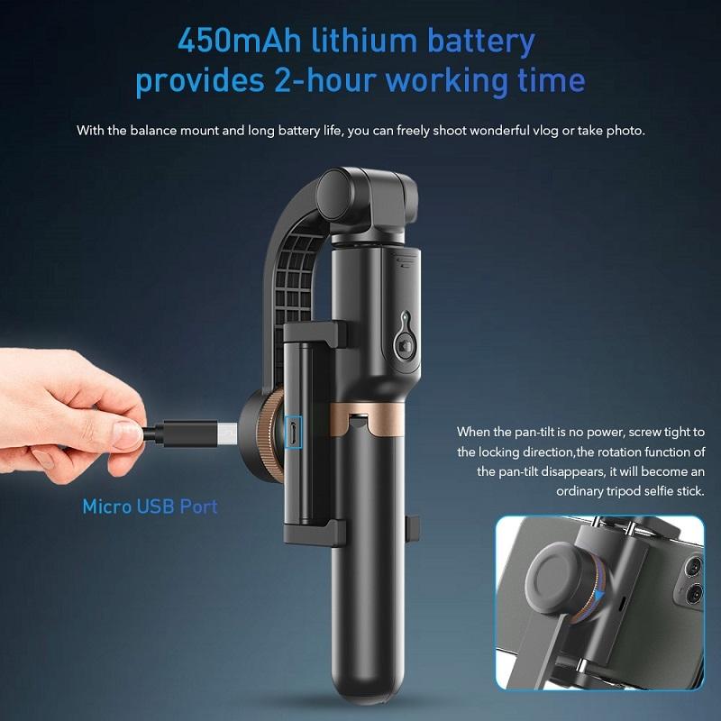 Multifunctional Mobile Phone Gimbal Stabilizer with Live Video and Selfie Stick 5