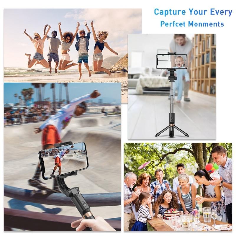 Multifunctional Mobile Phone Gimbal Stabilizer with Live Video and Selfie Stick 9