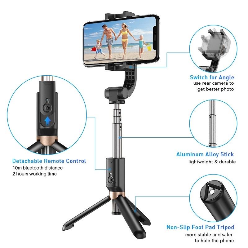 Multifunctional Mobile Phone Gimbal Stabilizer with Live Video and Selfie Stick 13