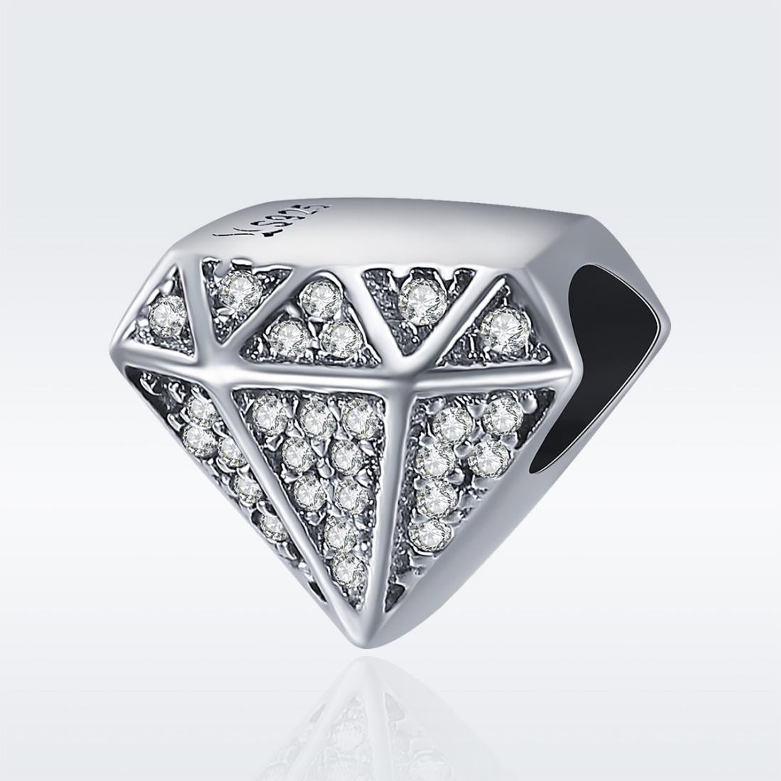 925 Sterling Silver Love Diamond Beads For Diy Bracelet 3