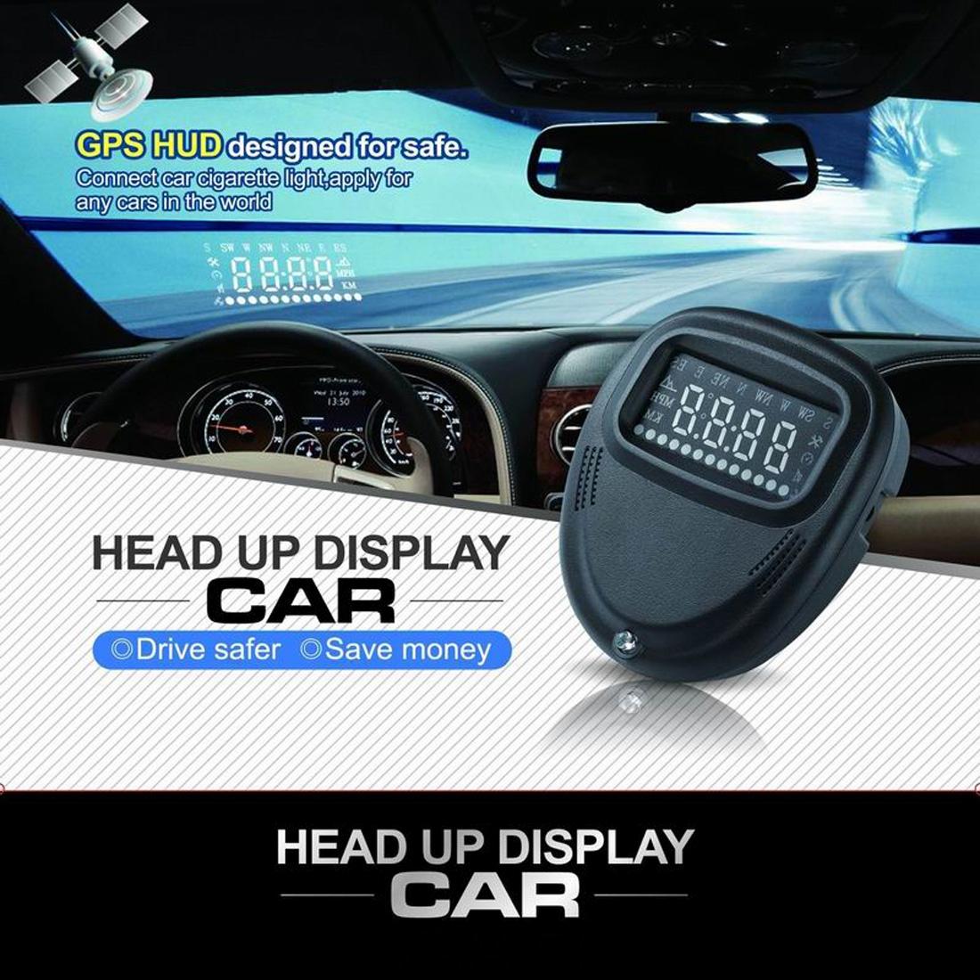 2.0 Inch Car Gps Hud Head Up Display Speed Altitude & Alarm Auto Sleep Satellite Signal 12