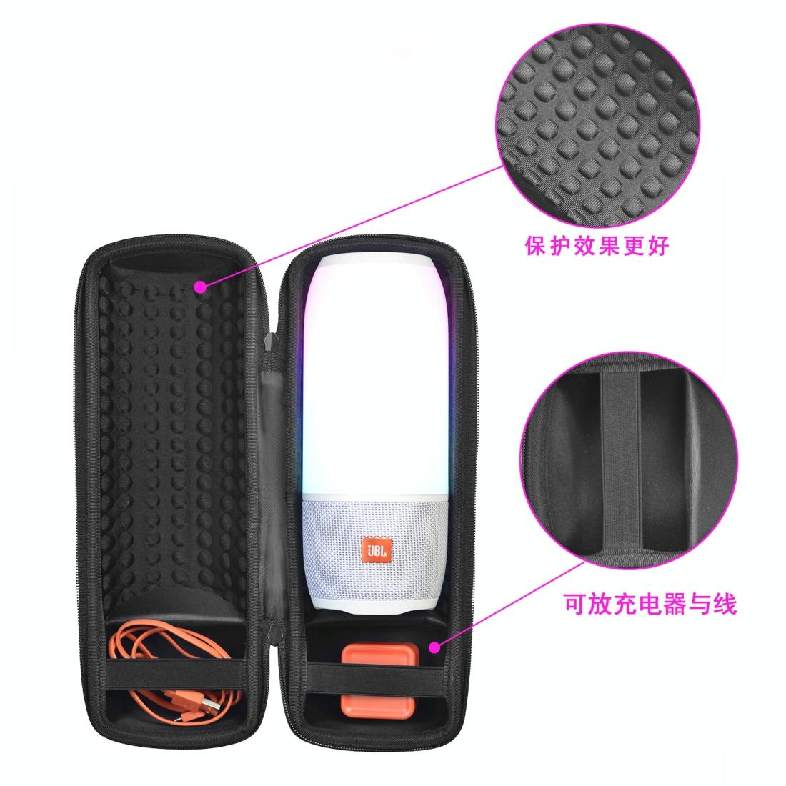 Travel Carry Case for Jbl Pulse / Charge Speakers - Black 6