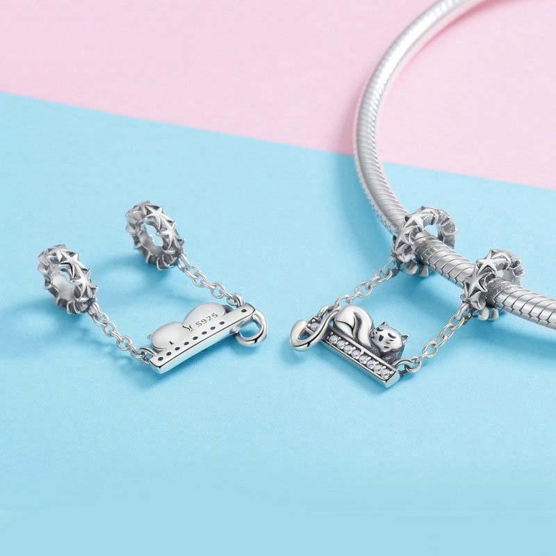 925 Sterling Silver Adorable Cat Pendant Necklace 6