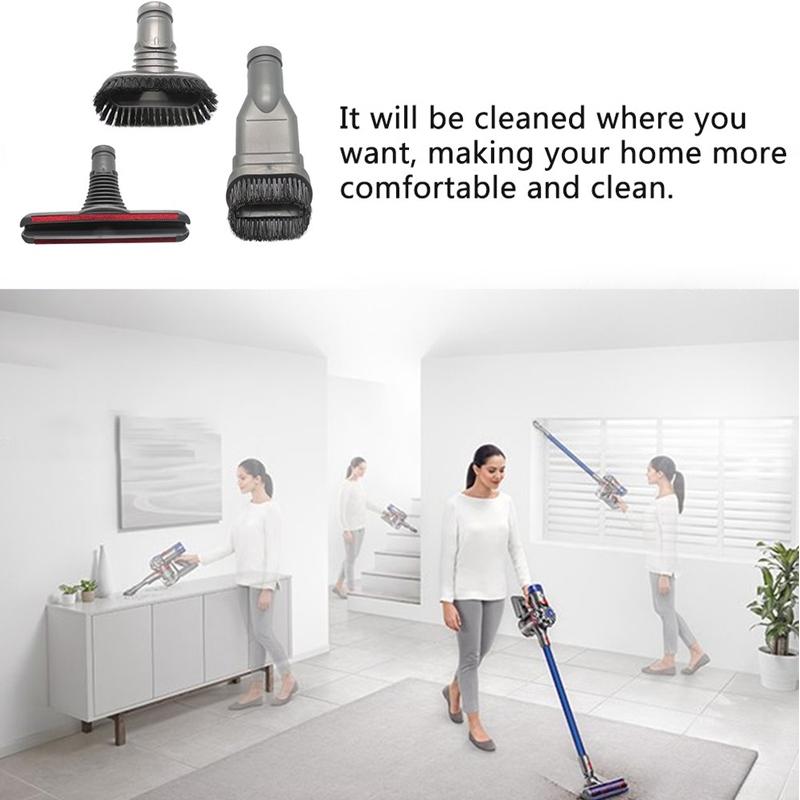 3-in-1 Round Stiff and Bed Brush for Dyson Vacuum 6
