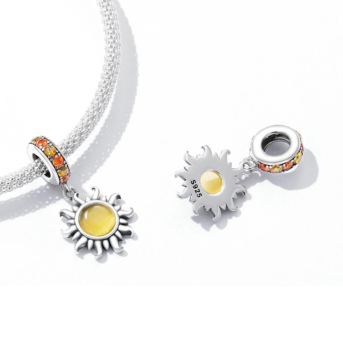 925 Sterling Silver Sun Pendant For Diy Bracelets & Necklaces 5