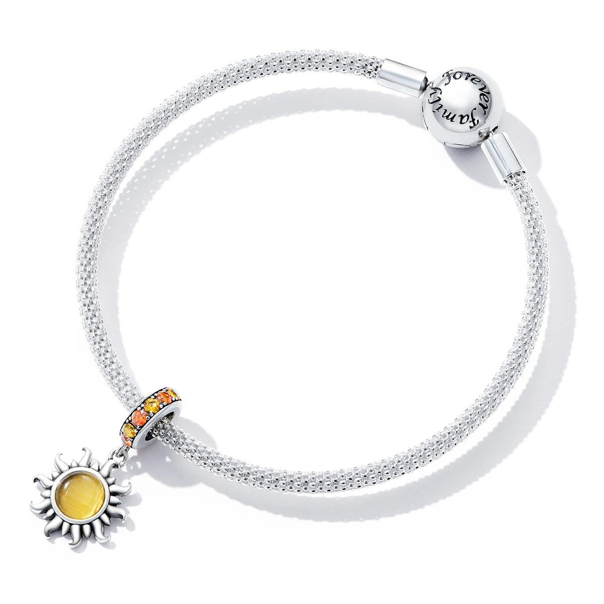 925 Sterling Silver Sun Pendant For Diy Bracelets & Necklaces 6