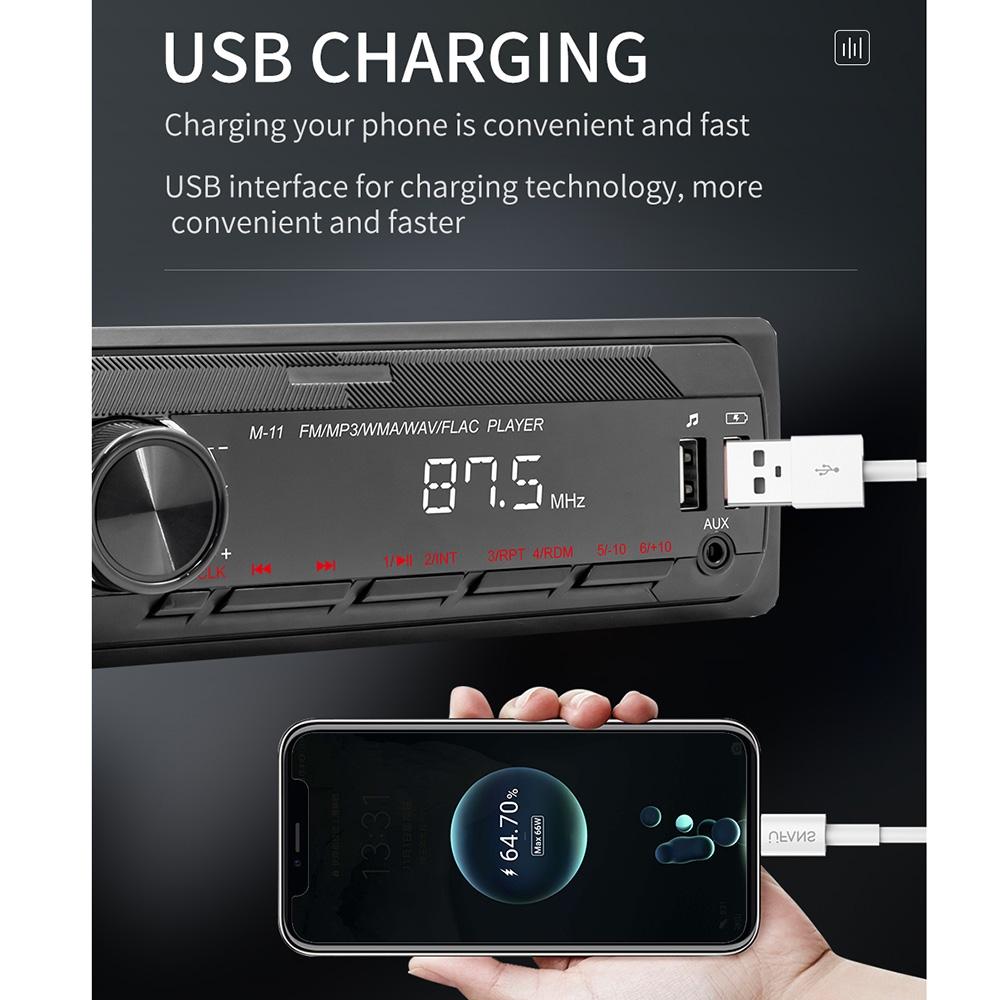 Bluetooth Car Mp3 Player - Fm Radio Tf Card Mobile Phone Interconnection - M11 6