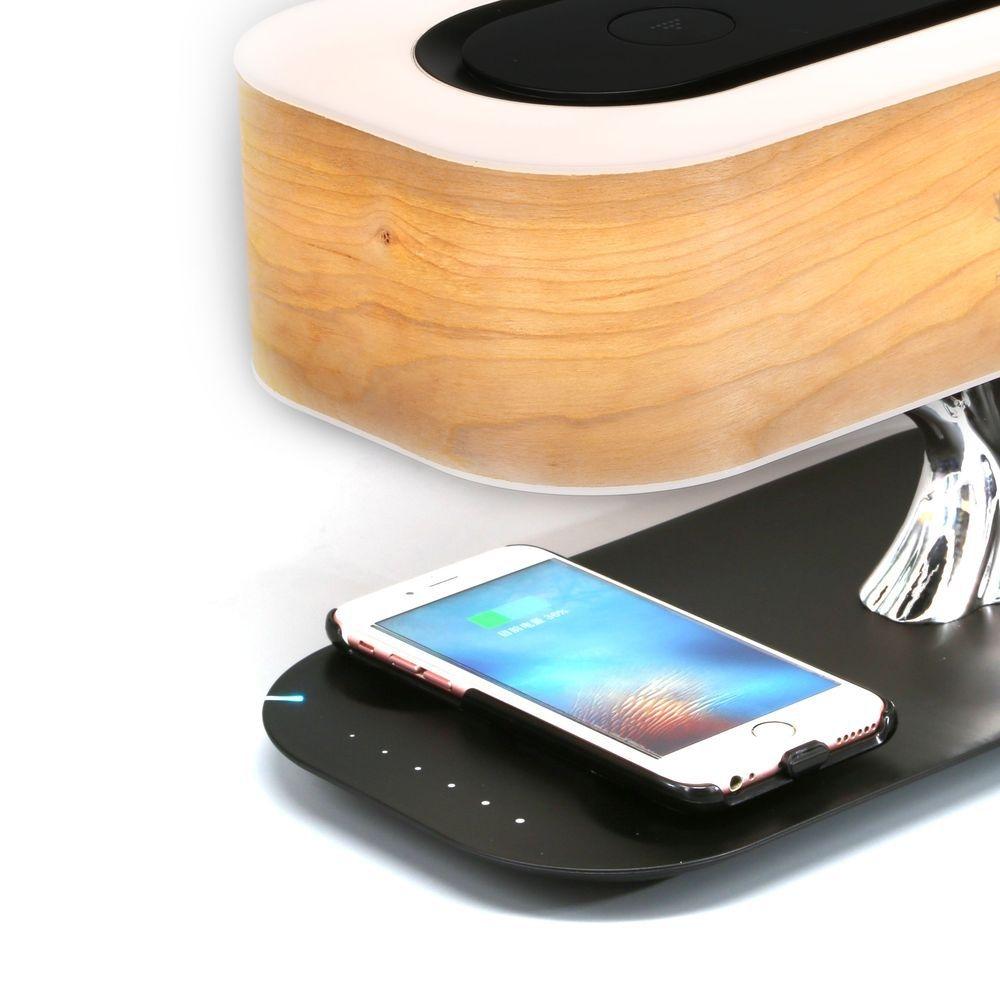 Bluetooth Speaker Desk Lamp With Wireless Charging Au Plug 3