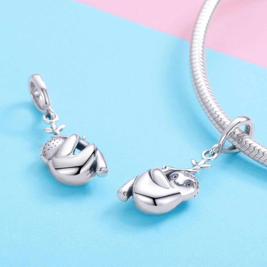 925 Sterling Silver Sloth Bead For Diy Bracelets 6