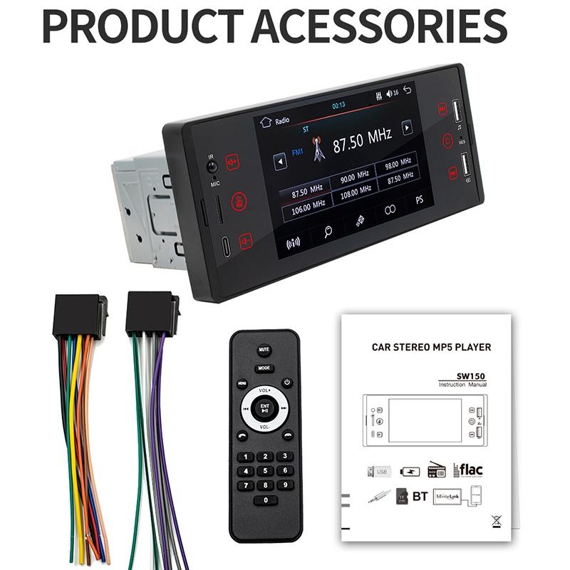 5 Inch Hd Touch Car Mp5 Inch Player W / Bluetooth Dual Usb Reversing Video Radio 4