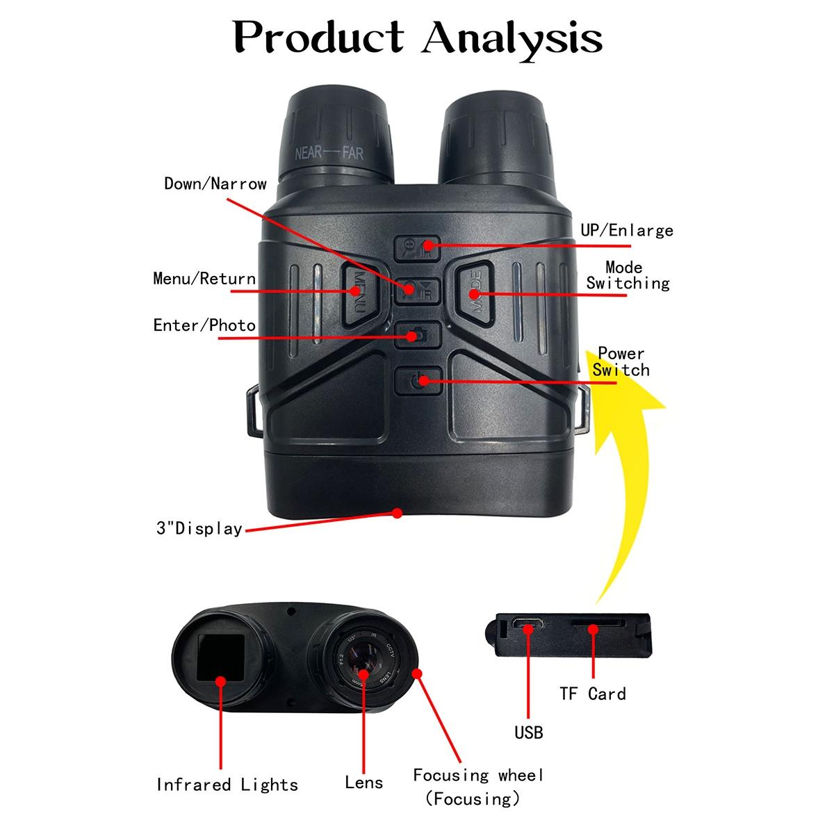 4k Hd Binocular Night Vision for Outdoor Hunting - Nv4000 5