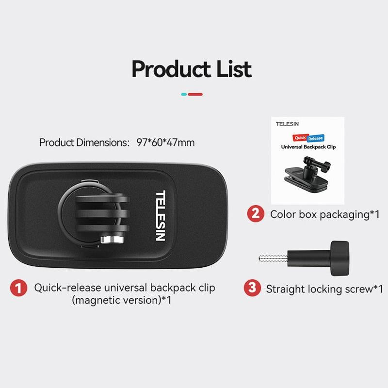 Universal Magnetic Backpack Mounting Bracket - Quick Release 4