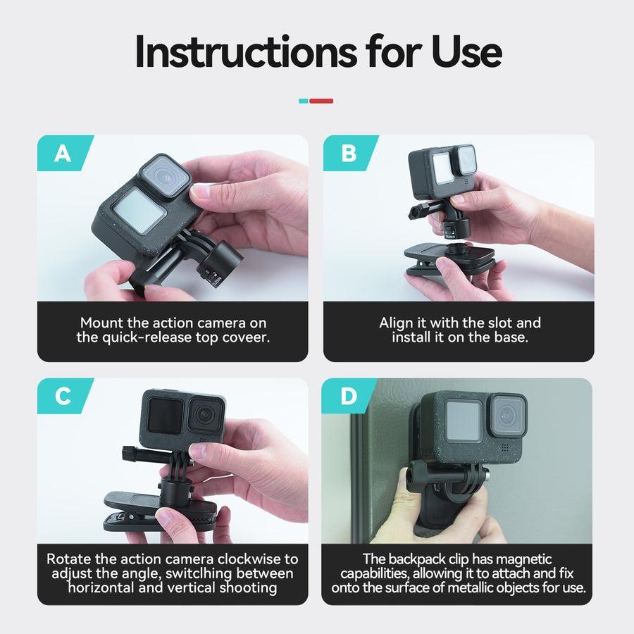 Universal Magnetic Backpack Mounting Bracket - Quick Release 11
