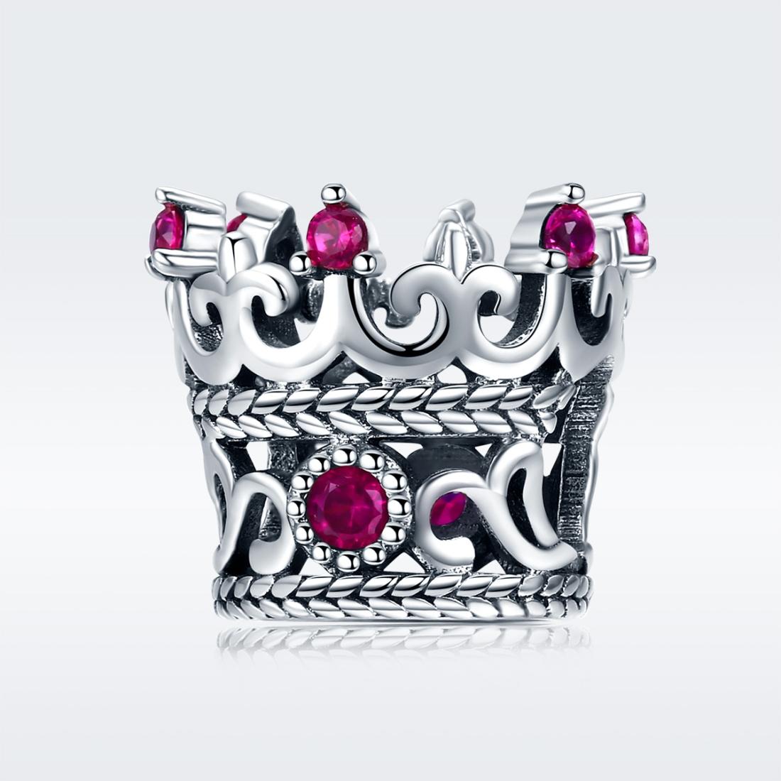 925 Sterling Silver Red Crown Beads For Diy Bracelets 3