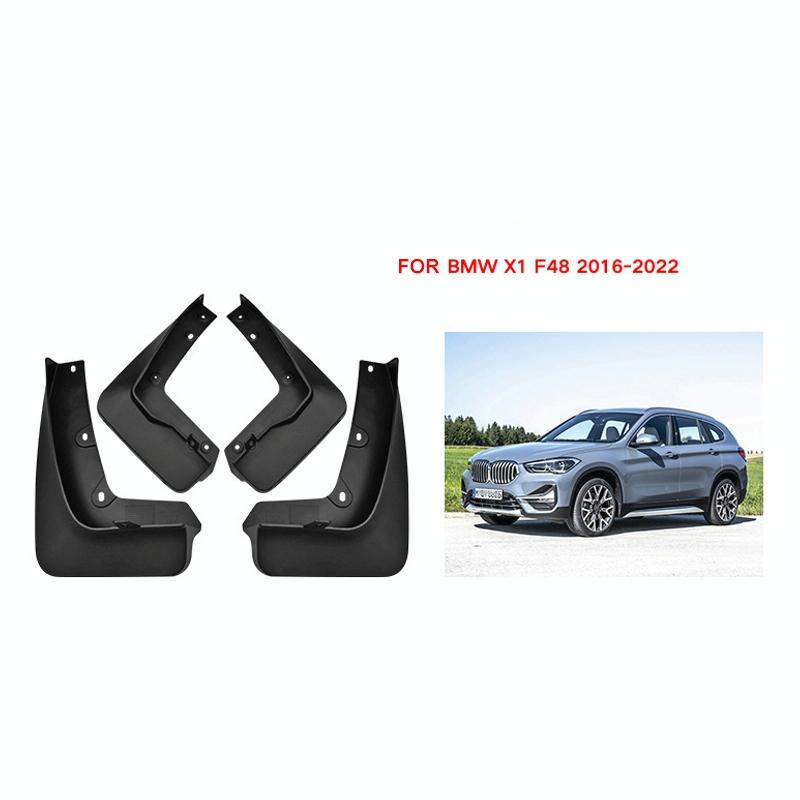 For Bmw X1 F48 2016-2022 4Pcs / Set Car Auto Soft Plastic Splash Flaps Fender Guard 3