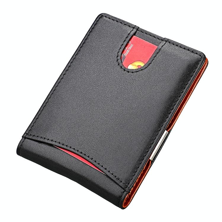 Mini Crazy Horse Leather Rfid Wallet - Antimagnetic 5