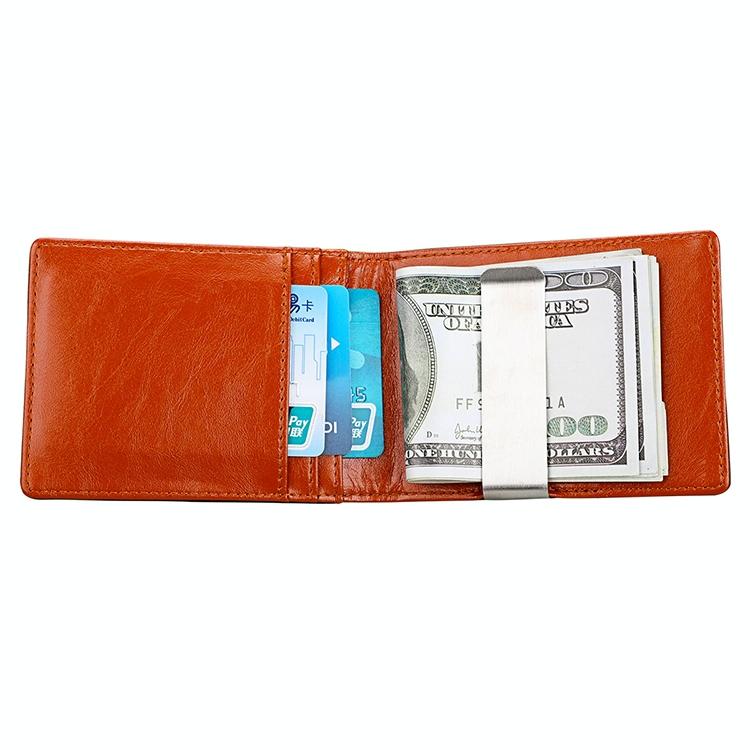 Mini Crazy Horse Leather Rfid Wallet - Antimagnetic 8