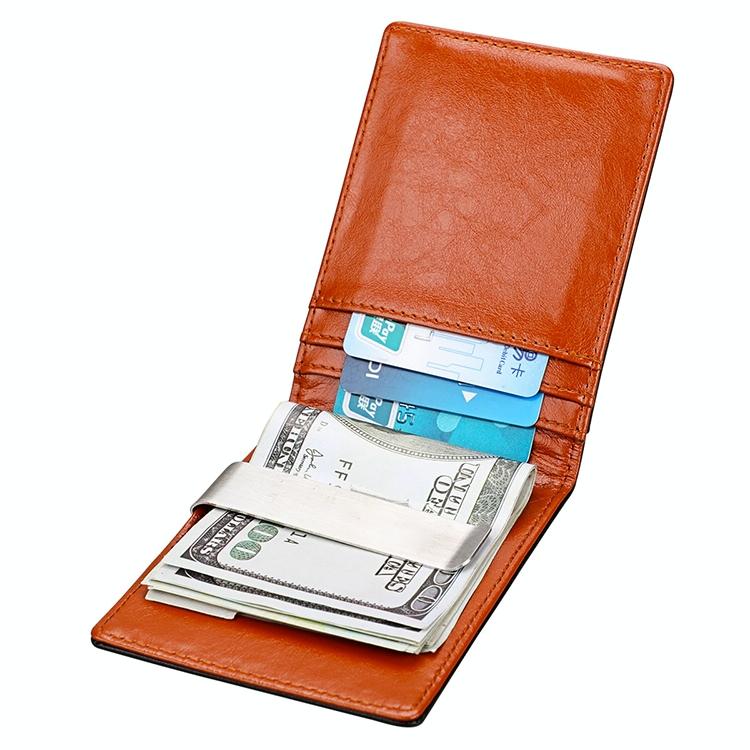 Mini Crazy Horse Leather Rfid Wallet - Antimagnetic 9