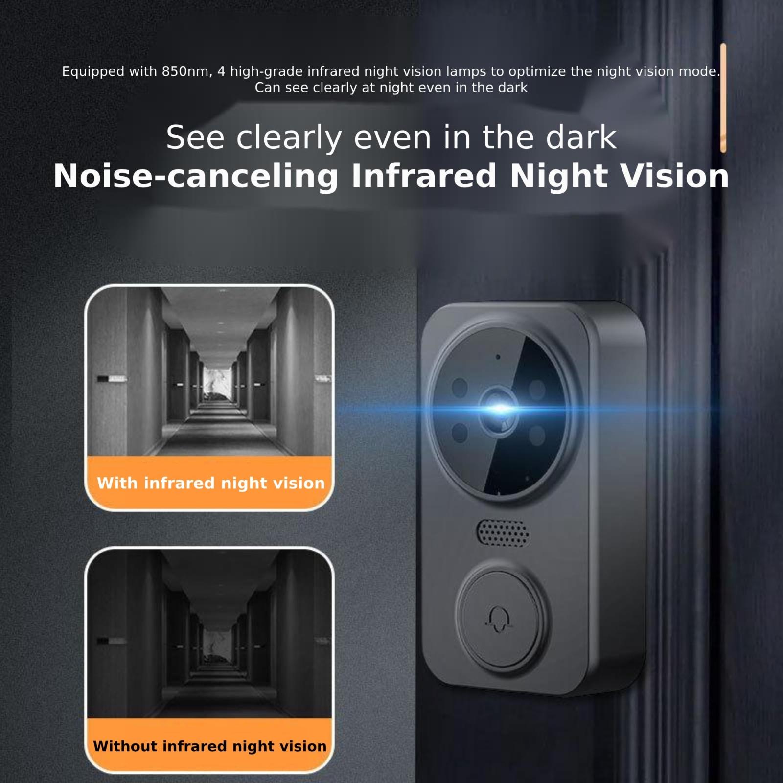 2.4G Wireless Doorbell With 4.3 Ips Screen And Night Vision Camera 8