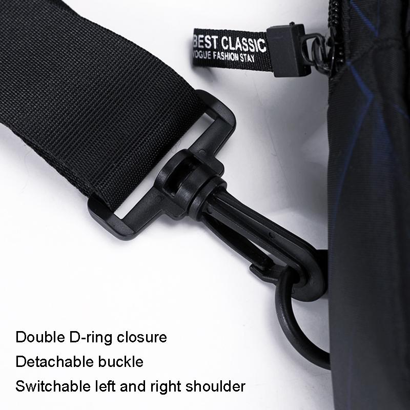 Men Oxford Cloth Chest Bag Snowflake Gray Ideal For Sports And Travel 7