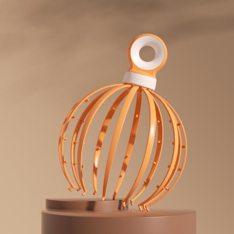 12-Claw Scalp Massager For Relaxation Yellow 3