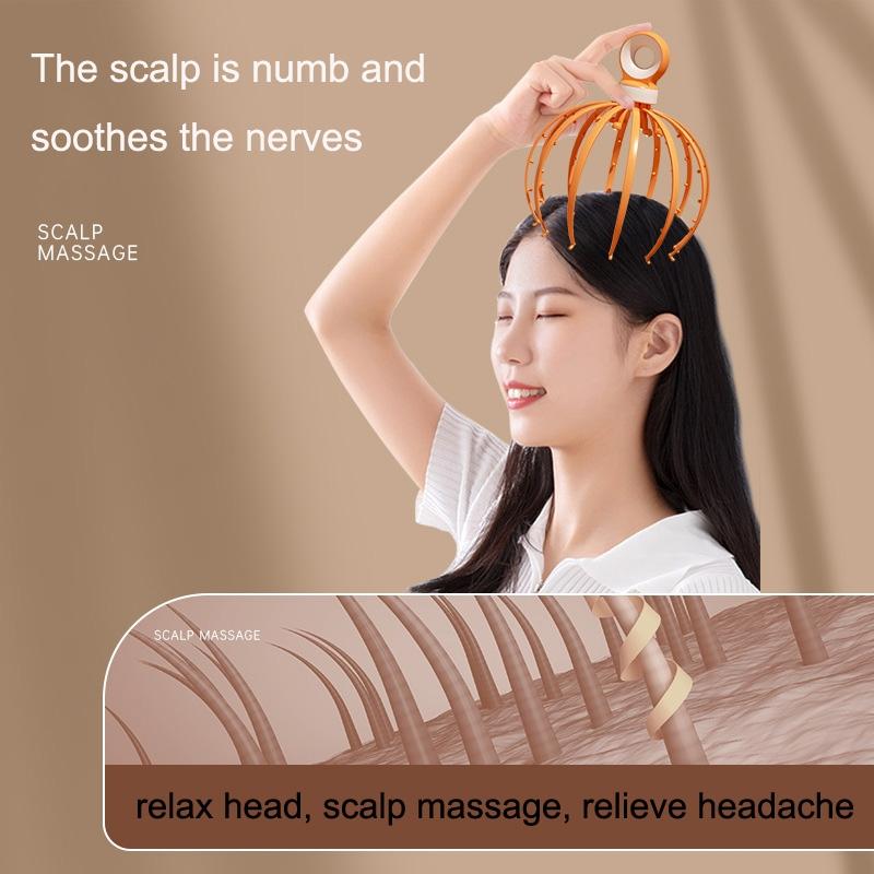 12-Claw Scalp Massager For Relaxation Yellow 6
