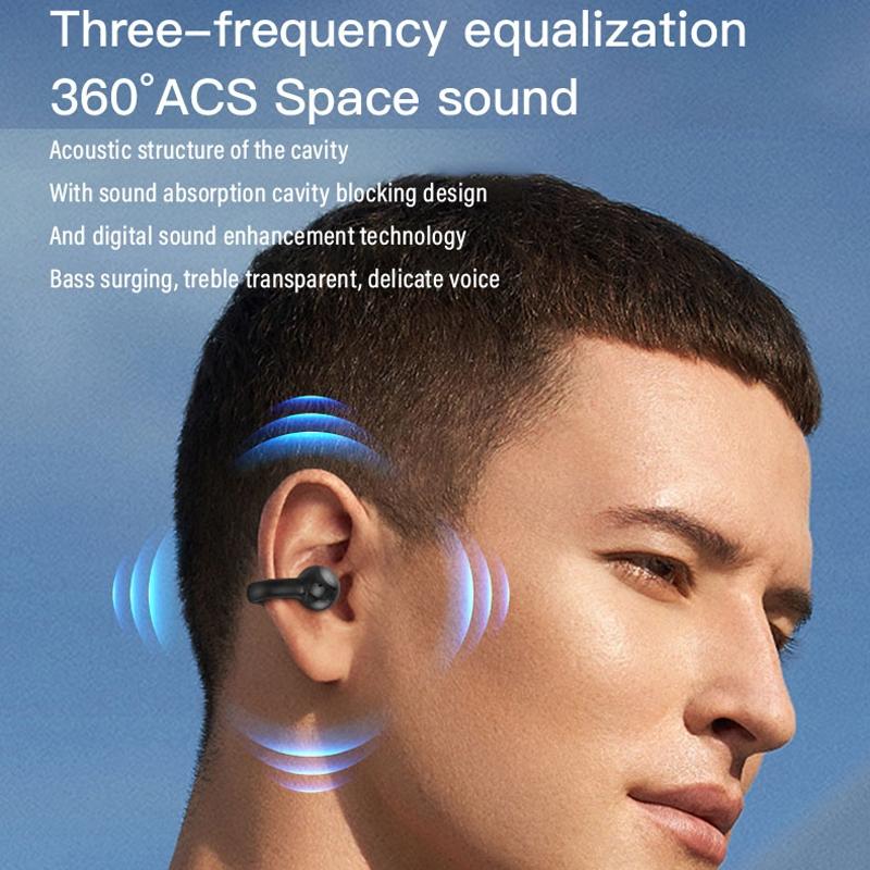 Touch Bone Conduction Bluetooth Earphone with Charging Warehouse - Ear Clip Type - Skin Colour 6