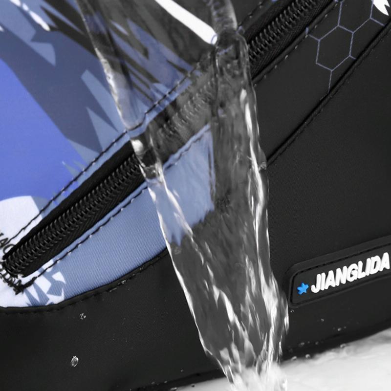 Lightweight 2-in-1 Backpack and Chest Bag for Men - Blue Football - Brown Football 9