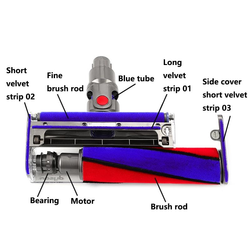 Soft Roller Head for Dyson V6-v11 Motor Bearing Vacuum Cleaner Parts 5