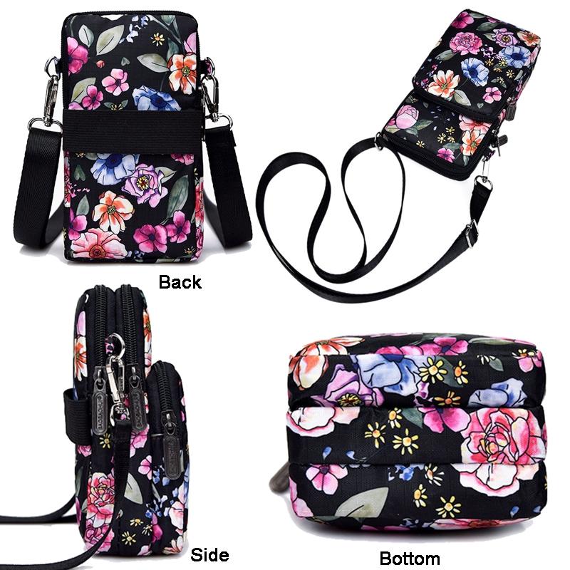 Animal Park Mini Crossbody Phone Wallet With Arm Band - Rural Flower 4