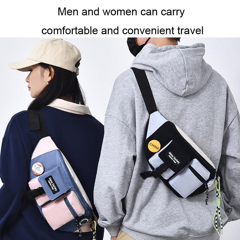 Lightweight Black Canvas Crossbody Backpack For Active Lifestyles - Blue 9