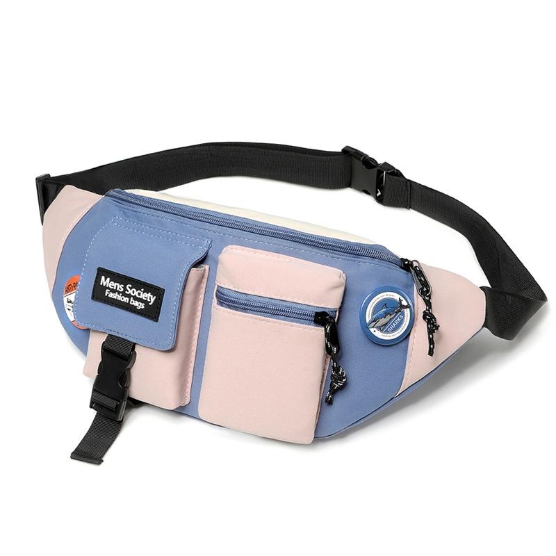 Lightweight Black Canvas Crossbody Backpack For Active Lifestyles - Blue 15