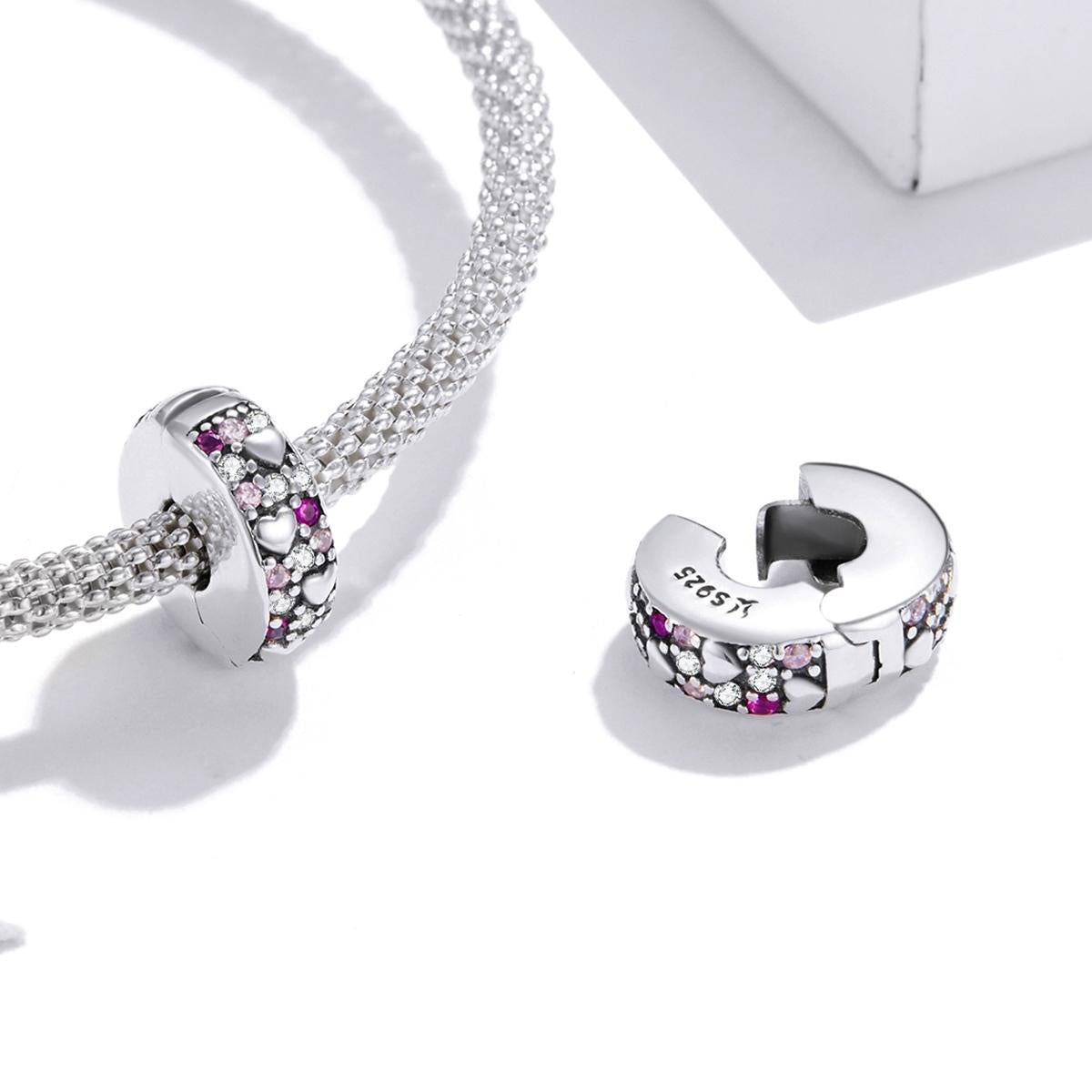 925 Sterling Silver Sparkling Love Beads For Diy Bracelets & Necklaces 7