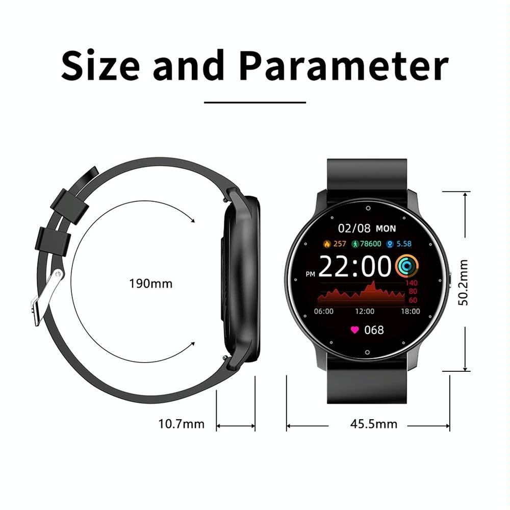 Heart Rate / Blood Oxygen / Blood Pressure Monitoring Bluetooth Smart Calling Watch - Mesh Black 3