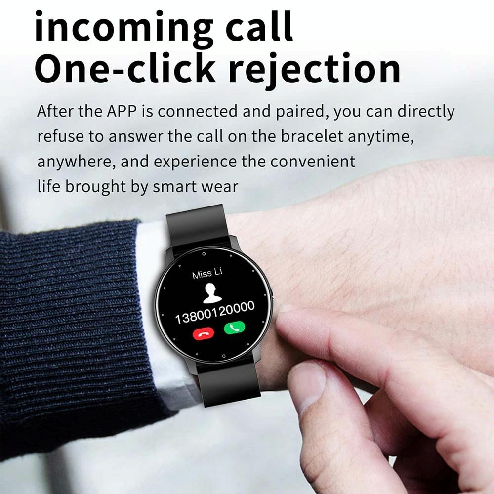 Heart Rate / Blood Oxygen / Blood Pressure Monitoring Bluetooth Smart Calling Watch - Mesh Black 8