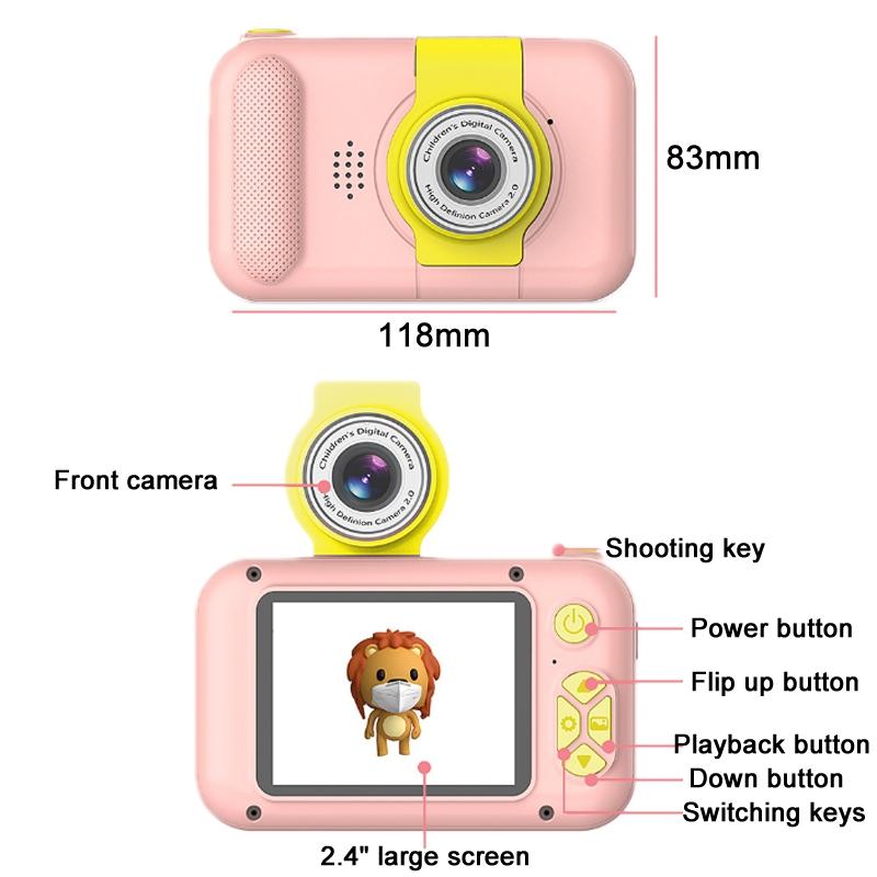 Reversible Mini Hd Child Camera with 8g Card Reader - Blue 3