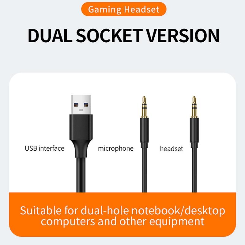 Usb Gaming Earphones With Mic 7.1 Black 4