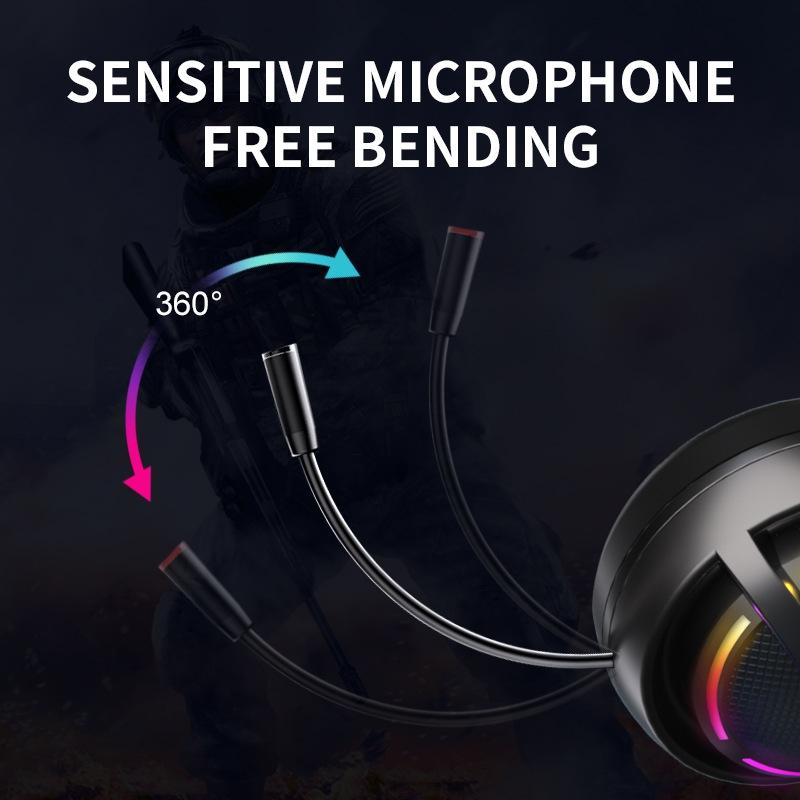 Usb Gaming Earphones With Mic 7.1 Black 7
