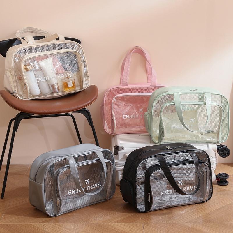 Beige Waterproof Beach Bag For Toiletries Cosmetics L For Swimming Travel - Beige No Shoe Warehouse 9