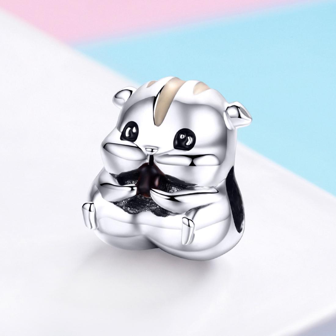 925 Sterling Silver Hamster Bead Bracelet & Necklace Set 3