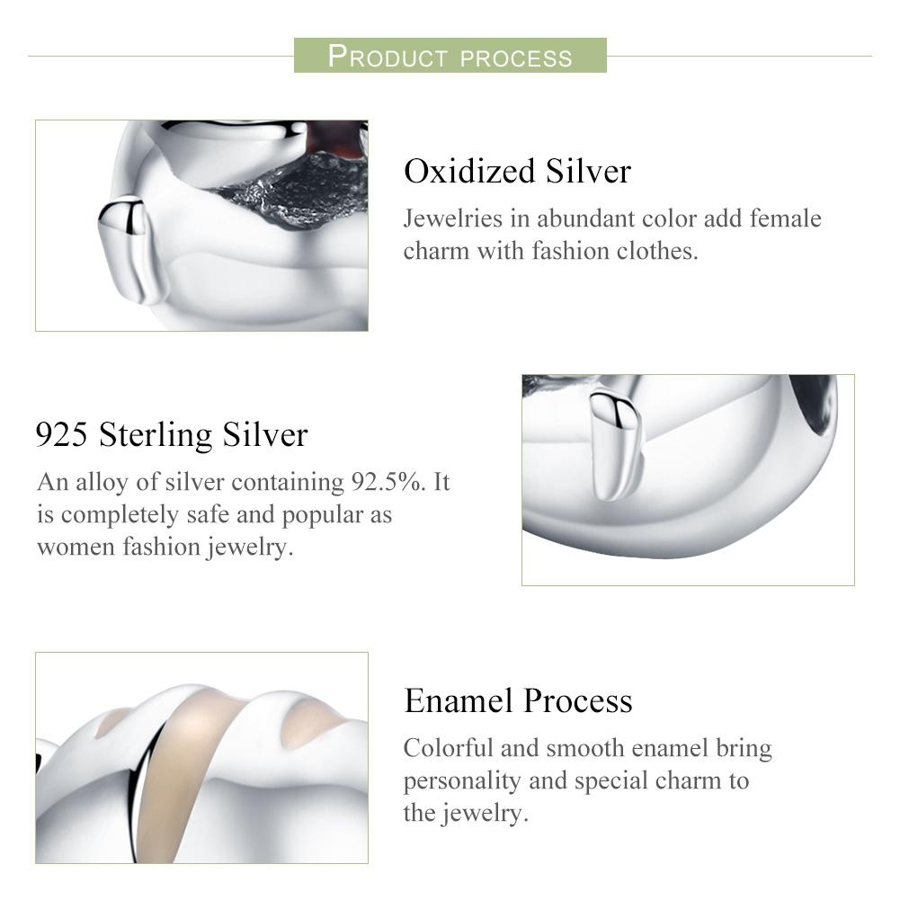 925 Sterling Silver Hamster Bead Bracelet & Necklace Set 5