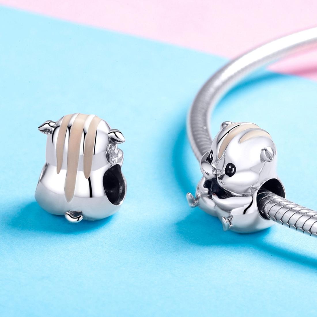 925 Sterling Silver Hamster Bead Bracelet & Necklace Set 7
