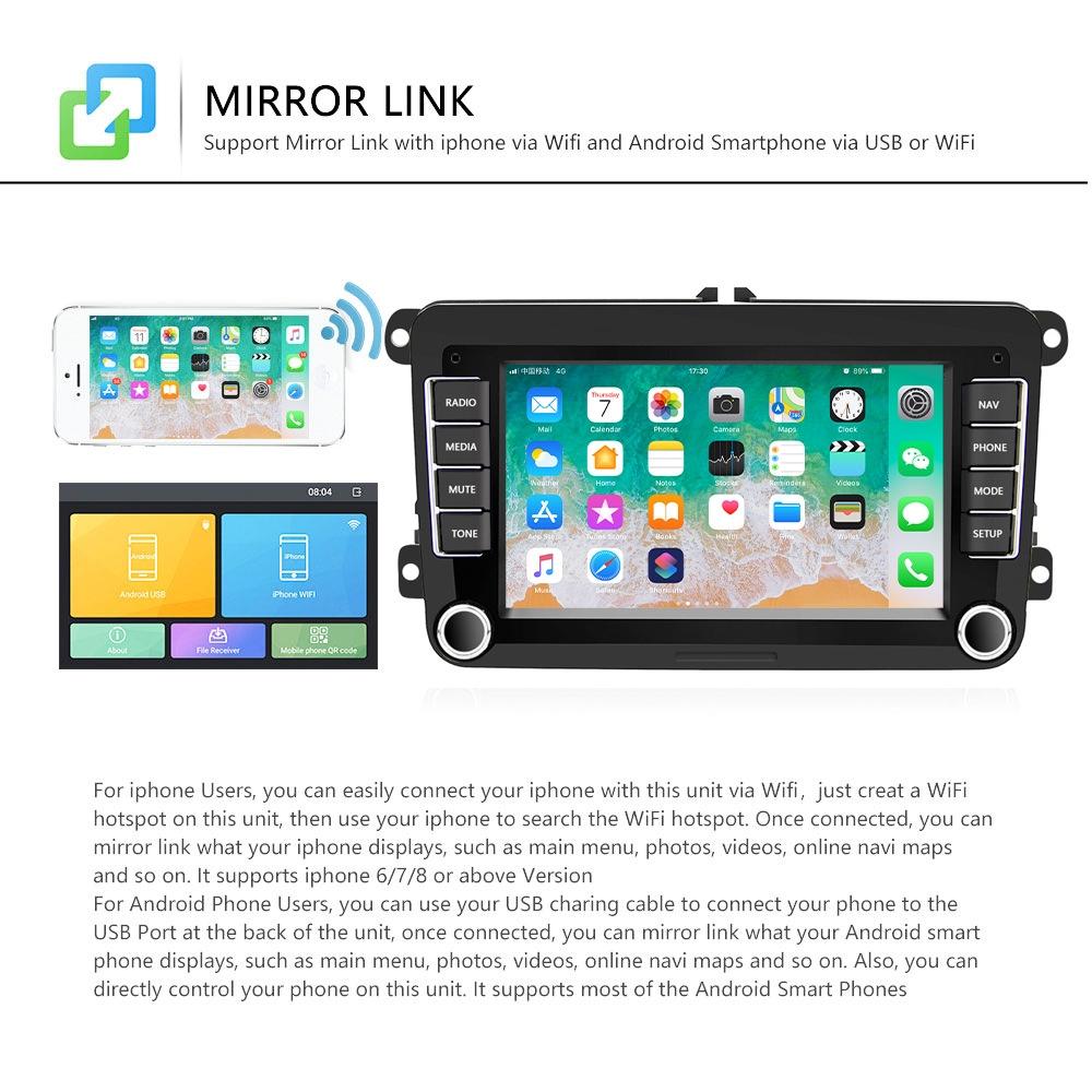7 Inch Android Car Navigation Player + Wireless Carplay - 2 + 32G + Ahd Camera 11