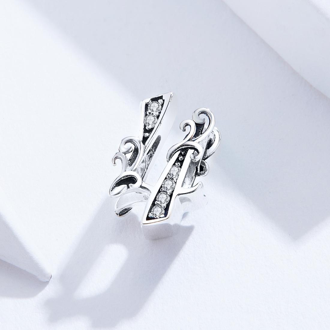 925 Sterling Silver Relief Number Series 0 9 Beads For Diy Bracelets And Necklaces Style - 4 4