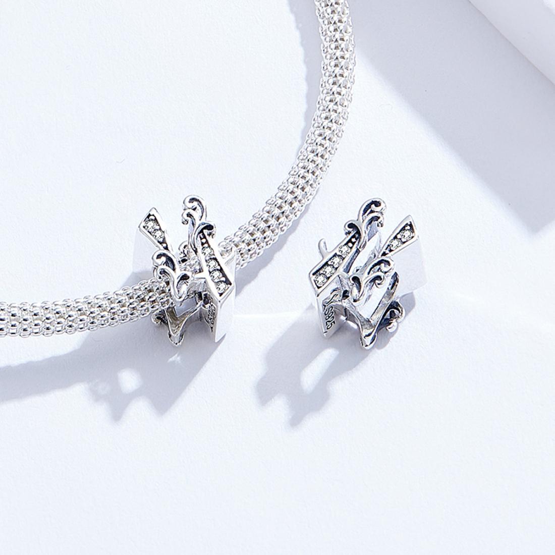 925 Sterling Silver Relief Number Series 0 9 Beads For Diy Bracelets And Necklaces Style - 4 6