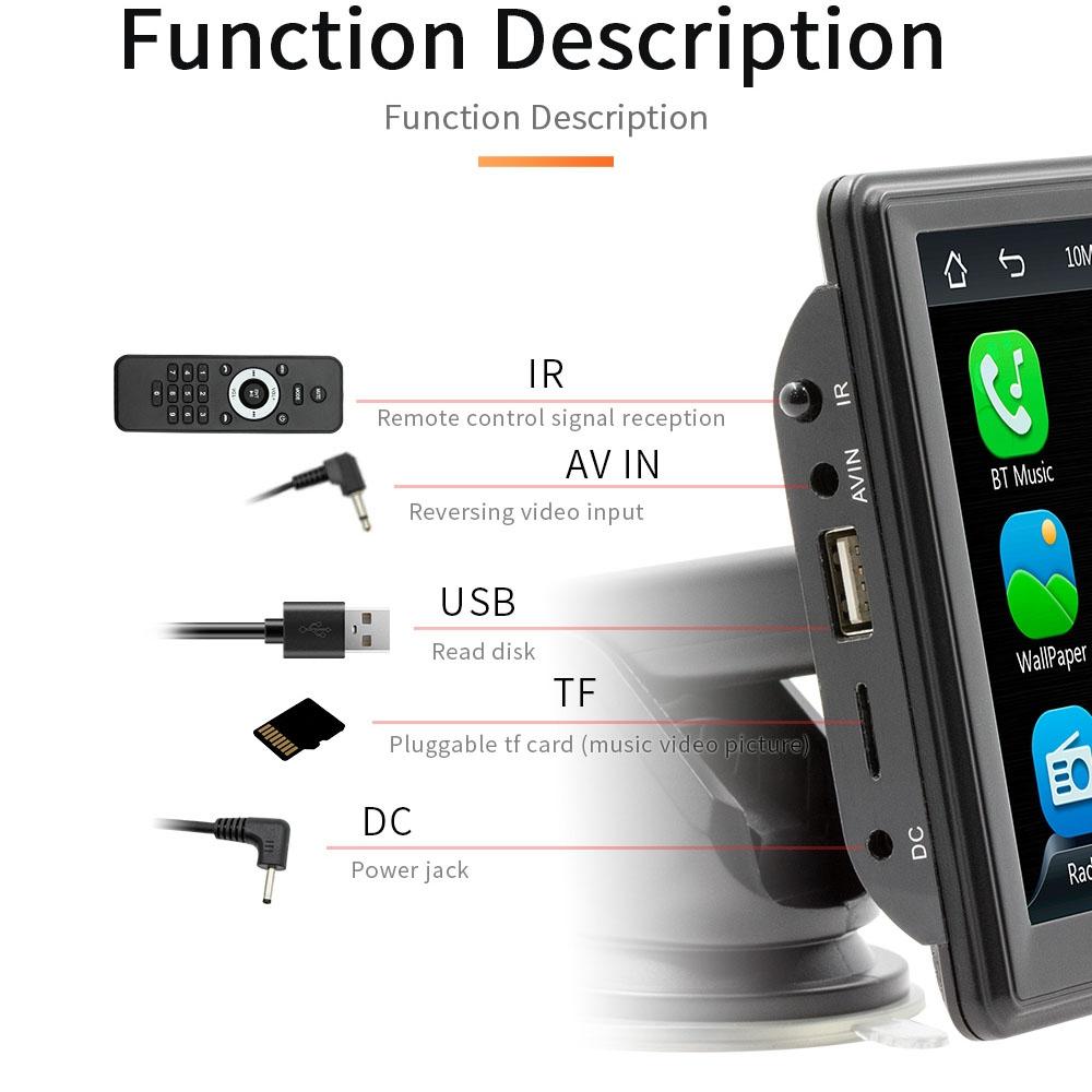 7 Inch Carplay Radio 1080P Touch Screen Mp5 Player 4