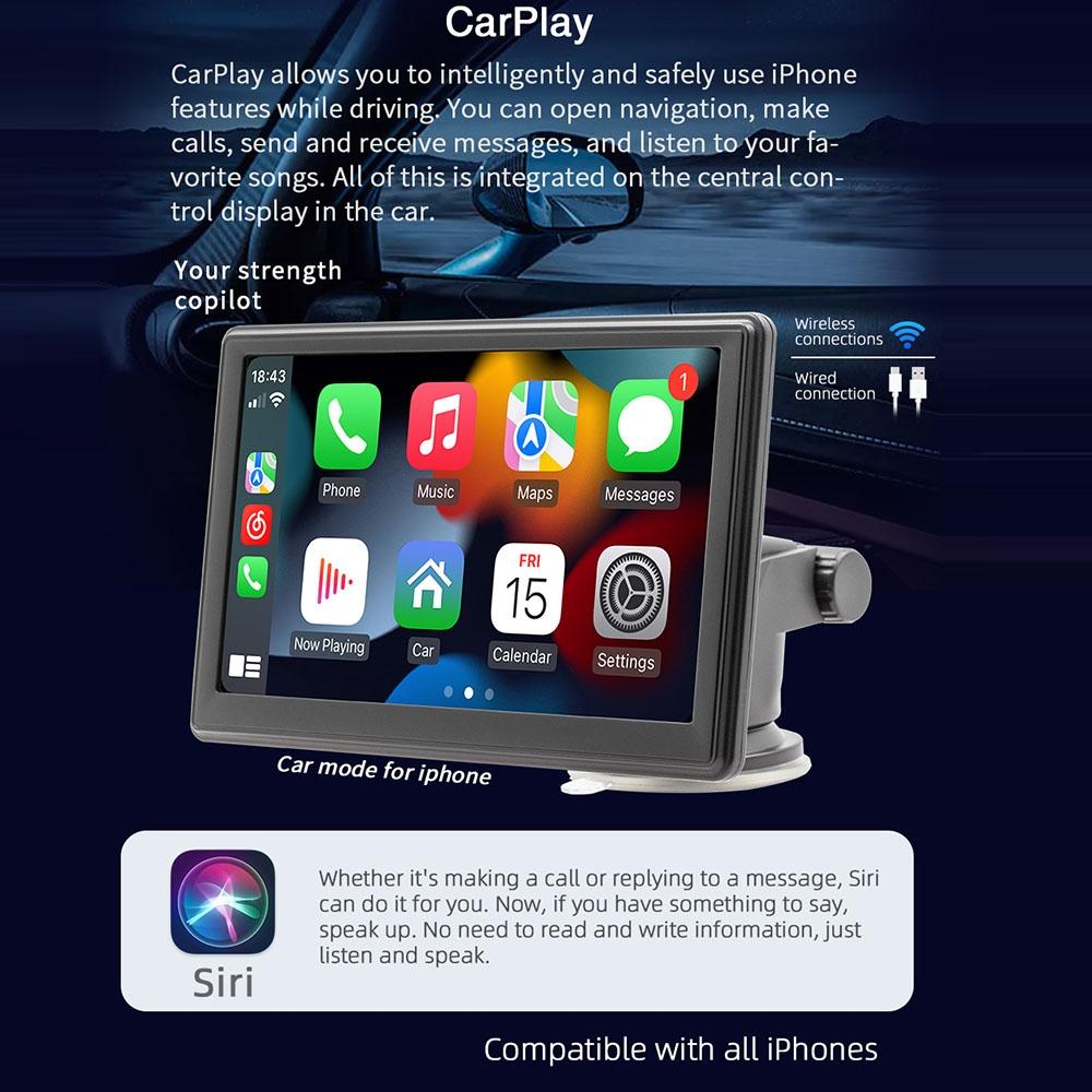 7 Inch Carplay Radio 1080P Touch Screen Mp5 Player 5