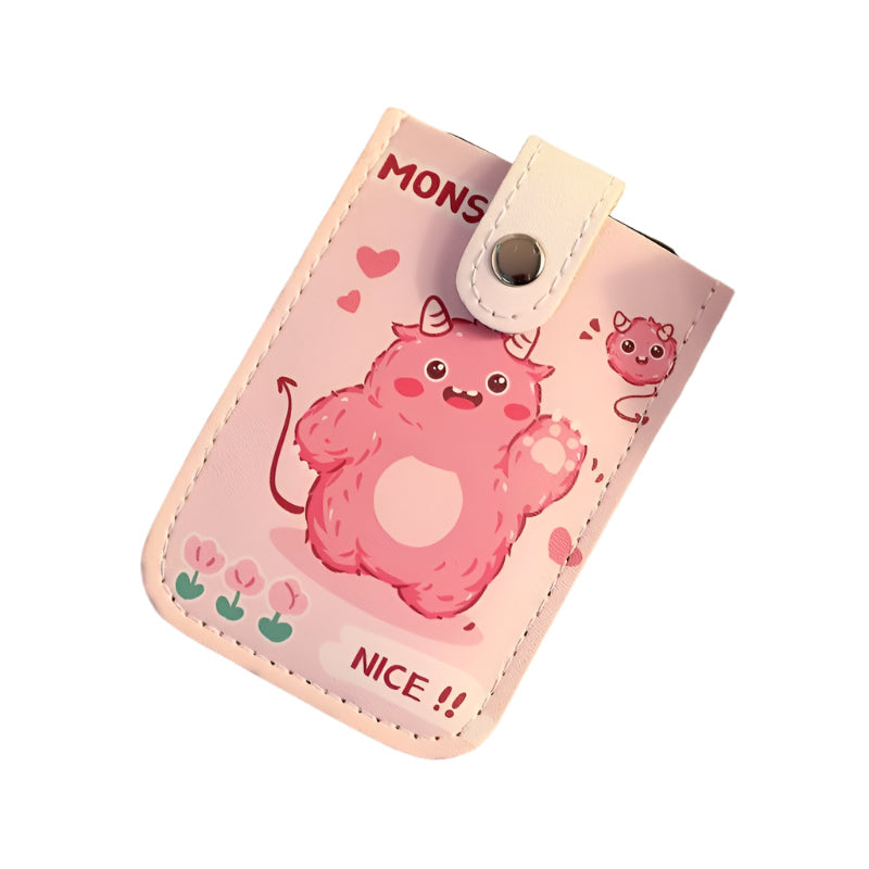 Large Capacity Pull Out Card Holder Pink - Puppy